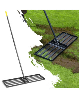 Jardineer 45 Lawn Level Rake For Soil Grass Steel Yard Leveling Rake Heavy Duty Ground Leveler Tool For Yard Dirt