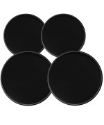 Iconikal Electric Stove Round Burner Covers Black Set Of 4 85 And 105 Inch Diameter