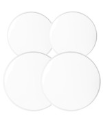 Iconikal Electric Stove Round Burner Covers White Set Of 4 85 And 105 Inch Diameter