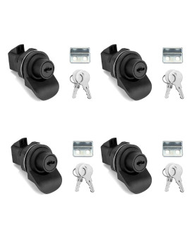 Qwork 4 Pack Push Button Latch For Boatmotorcycle Glove Box Locks Pushtoclose Latches