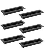 Sumnacon Floor Register 2 X 10 Inch Metal Floor Vents 6 Pack Floor Vent Covers With Adjustable Air Supply Lever Rust Proof Vent