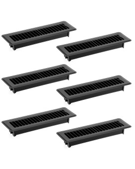 Sumnacon Floor Register 2 X 10 Inch Metal Floor Vents 6 Pack Floor Vent Covers With Adjustable Air Supply Lever Rust Proof Vent