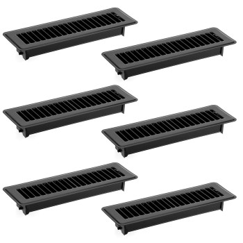 Sumnacon Floor Register 2 X 10 Inch Metal Floor Vents 6 Pack Floor Vent Covers With Adjustable Air Supply Lever Rust Proof Vent