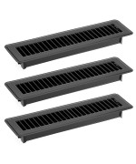 Sumnacon Floor Register 2 X 12 Inch Metal Floor Vents 3 Pack Floor Vent Covers With Adjustable Air Supply Lever Rust Proof Vent