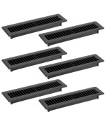 Sumnacon Floor Register 2 X 12 Inch Metal Floor Vents 6 Pack Floor Vent Covers With Adjustable Air Supply Lever Rust Proof Vent