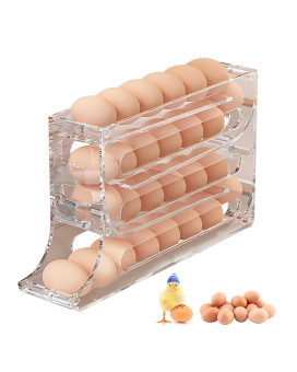 Egg Holder 4 Tier Egg Holder For Fridge Egg Holder For Fridge Egg Dispenser For Refrigerator Roll Down Egg Rack Holders Eg