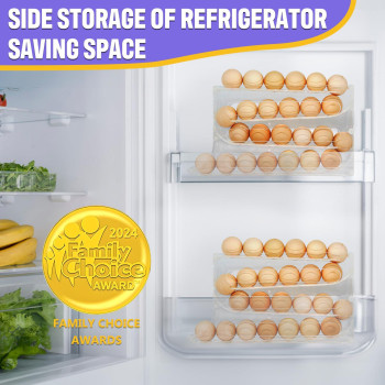 Egg Holder 4 Tier Egg Holder For Fridge Egg Holder For Fridge Egg Dispenser For Refrigerator Roll Down Egg Rack Holders Eg