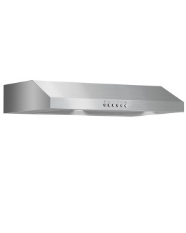 Oneeon 24 Inch Under Cabinet Range Hood Slim Kitchen Hood With 4 Speed Exhaust Fan 2 Washable Reusable Filters Led Lights St