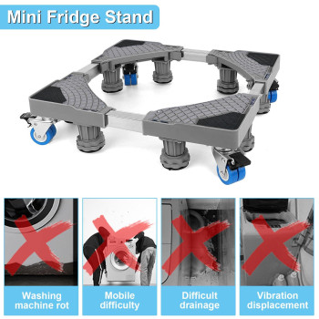 Mini Fridge Stand With 8 Strong Feet And 4 Rollers Universal Mini Refrigerator Stand Height 45 Multifunctional Washer An