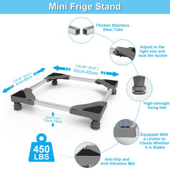 Mini Fridge Stand With 4 Strong Feet Universal Mini Refrigerator Stand Height 45 Multifunctional Washer And Dryer Pedest