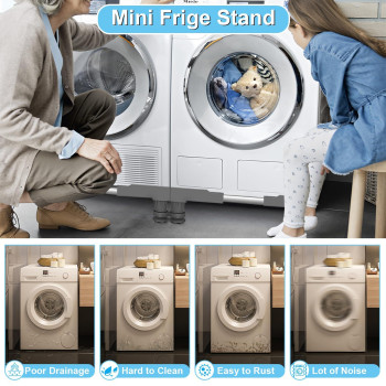 Mini Fridge Stand With 4 Strong Feet Universal Mini Refrigerator Stand Height 45 Multifunctional Washer And Dryer Pedest