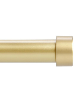 Gold Curtain Rods For Windows 36 To 240 Inch320 Feet 1 Diameter Rods With Modern Style End Cap Finials Size36240 Inch