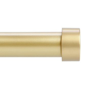 Gold Curtain Rods For Windows 36 To 240 Inch320 Feet 1 Diameter Rods With Modern Style End Cap Finials Size36240 Inch