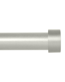 Silver Curtain Rods For Windows 36 To 176 Inch314 Feet 1 Diameter Rods With Modern Style End Cap Finials Size36176 Inch