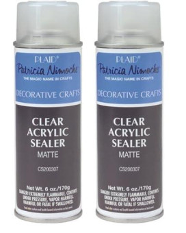 Plaid Clear Acrylic Sealer Aerosol Spray 6 Ounce Pack Of 2 Matte