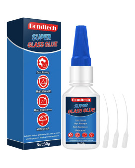 Glass Glue 30 G Glass Glue Clear Repair Heavy Duty Super Glue For Glass With Anticlog Cap Glass To Glass Glue For Glass Acr