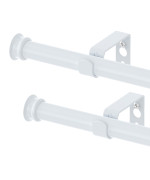 Curtain Rods 2 Pack Curtain Rods For Windows 30 To 45 Inch 58 Inch White Curtain Rod With Brackets For Bedroom Living Room Kitc