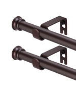 Curtain Rods 2 Pack Curtain Rods For Windows 30 To 116 Inch 58 Curtain Rod With Brackets For Bedroom Living Room Kitchen Brown