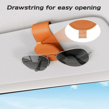 Sotfamily Sunglass Holder For Car Suede Cloth Magnetic Sunglasses Clip For Car Visor Glasses Holder Clip For Car 2 Packs Ora