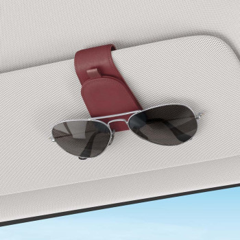 Sotfamily Sunglass Holder For Car Suede Cloth Magnetic Sunglasses Clip For Car Visor Glasses Holder Clip For Car 2 Packs Cla