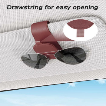 Sotfamily Sunglass Holder For Car Suede Cloth Magnetic Sunglasses Clip For Car Visor Glasses Holder Clip For Car 2 Packs Cla