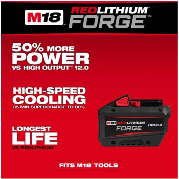 M18 Forge Hd120 Battery Pack 50 More Power Fast Charging