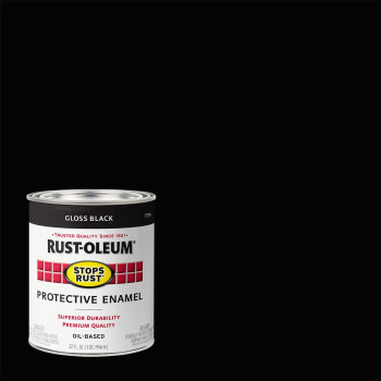 Rustoleum 7779502 Stops Rust Brush On Paint Quart Gloss Black 32 Fl Oz Pack Of 2