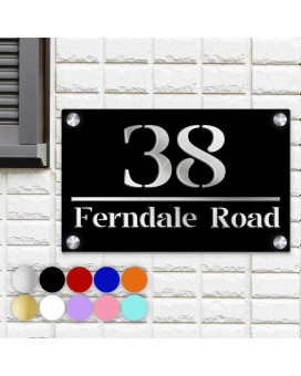 Xrlsg Personalized House Numbers For Outside Custom Address Sign Housewarming Gift Acrylic Address Numbers Modern Plaque For Gar