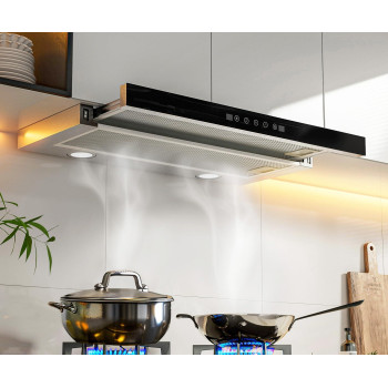 Cobuy Range Hood 30 Inch Builtininsert Range Hood Gesture Sensing Touch Control 3 Speeds Exhaust Fan 353 Cfm Stainless