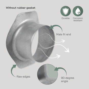 Vent Systems 20 To 4 Inch Saddle Branch For Hvac Systems Collar Connector For Optimal And Efficient Airflow Round Duct Ta