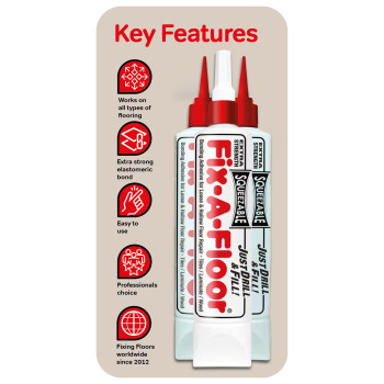 The Original Fixafloor Squeezy Allinone Repair Adhesive For Loose Hollow And Creaky Tiles Wood Lvt Lvp And Laminate Floo