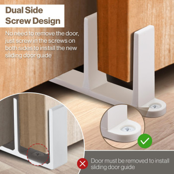 Saillong 2 Pack Sliding Closet Door Floor Guide Universal Closet Door Hardware For 138 Inch Thick Doors Sliding Door Track W