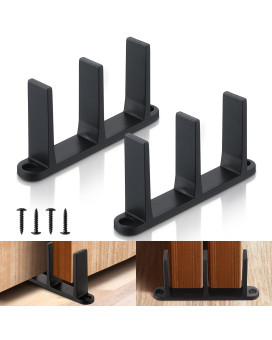 Saillong 2 Pack Sliding Closet Door Floor Guide Universal Closet Door Hardware For 138 Inch Thick Doors Sliding Door Track W