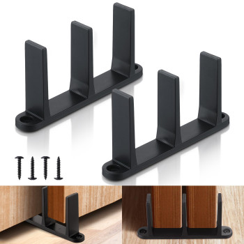 Saillong 2 Pack Sliding Closet Door Floor Guide Universal Closet Door Hardware For 138 Inch Thick Doors Sliding Door Track W