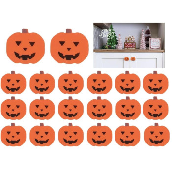 2024 New Halloween Christmas Acrylic Silicone Pumpkin Cabinet Knob Covers Pack Of 20 For Various Kitchen Cabinet Knob Covers Liv