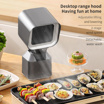 Portable Range Hood Kitchen Mini Fan Desktop Range Hood With 2 Speed Exhaust Fan Small Fan Kitchen Hood With Oil Extractor Fil