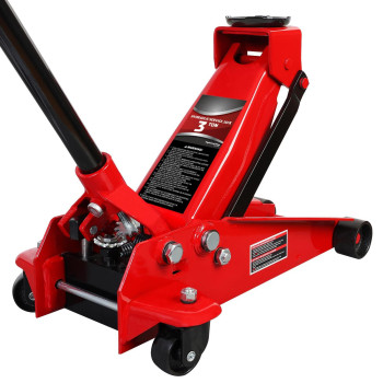 Big Red Floor Jack Hydraulic Car Jack With Fast Pump For Car Suv Truck 3 Ton Capacity Red