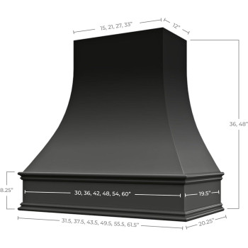 Riley Higgs Curved Front Black Range Hood Cover With Decorative Molding Wall Mounted Wood Range Hood Covers Plywood And Map