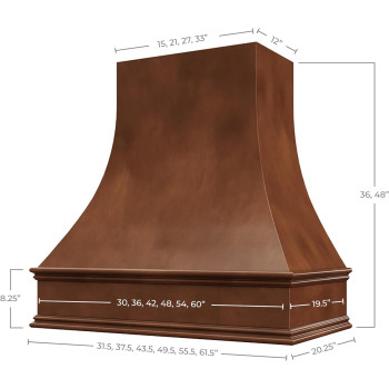 Riley Higgs Curved Front Chocolate Range Hood Cover With Decorative Molding Wall Mounted Wood Range Hood Covers Plywood And