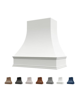 Riley Higgs Curved Front Primed Range Hood Cover With Decorative Molding Wall Mounted Wood Range Hood Covers Plywood And Ma