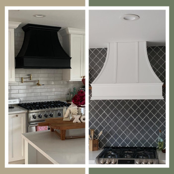 Riley Higgs Curved Front Grey Range Hood Cover With Decorative Molding Wall Mounted Wood Range Hood Covers Plywood And Mapl