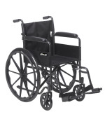 Silver Sport 1 Wheelchair With Full Arms And Swing Away Removable Footrest