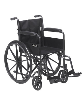 Silver Sport 1 Wheelchair With Full Arms And Swing Away Removable Footrest