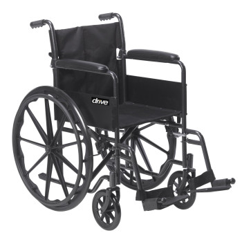 Silver Sport 1 Wheelchair With Full Arms And Swing Away Removable Footrest