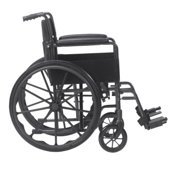 Silver Sport 1 Wheelchair With Full Arms And Swing Away Removable Footrest