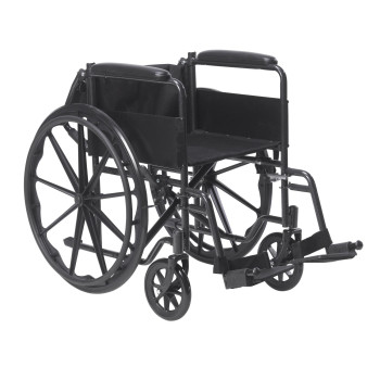 Silver Sport 1 Wheelchair With Full Arms And Swing Away Removable Footrest