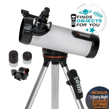 Celestron 114Lcm Computerized Newtonian Telescope Telescopes For Beginners 2 Eyepieces Fullheight Tripod Motorized Al