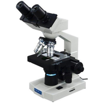 Omax M82E 40X1000X Lab Led Binocular Compound Microscope With Double Layer Mechanical Stage