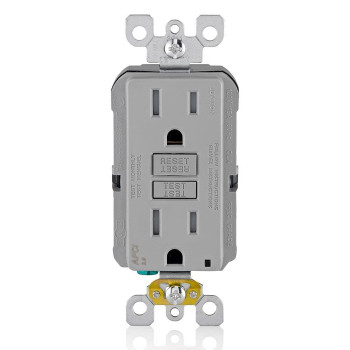 Leviton Afci Outlet 15 Amp Self Test Tamperresistant With Led Indicator Light Protection From Electrical Fires Aftr1Gy G