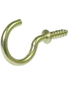 Hillman 851848 0.5 in. Solid Brass Cup Hook